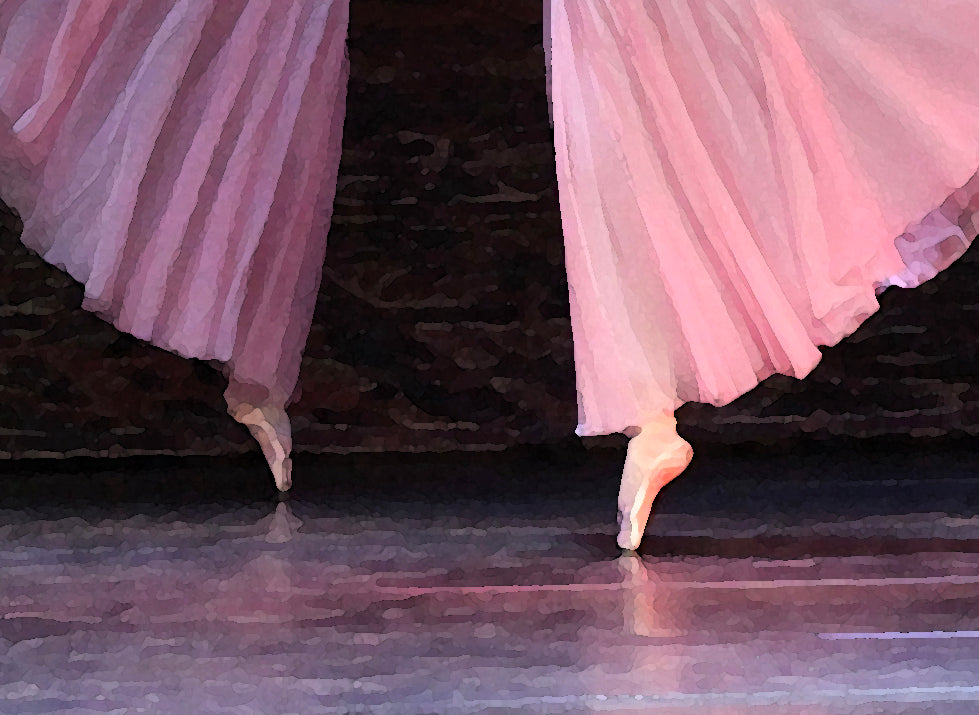 detail section showing the feet and skirts