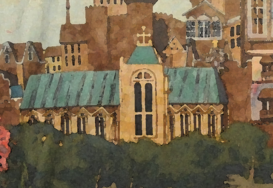 detail photo of stage backdrop