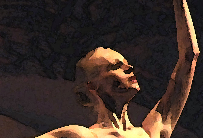detail of the female dancer's face