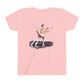 Back of Pink t-shirt with a ballerina and her partner in a dramatic pose