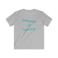Back view of a gray tee shirt that says Ballerina in Training in blue letters