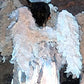 detail of child in angel costume watercolor print