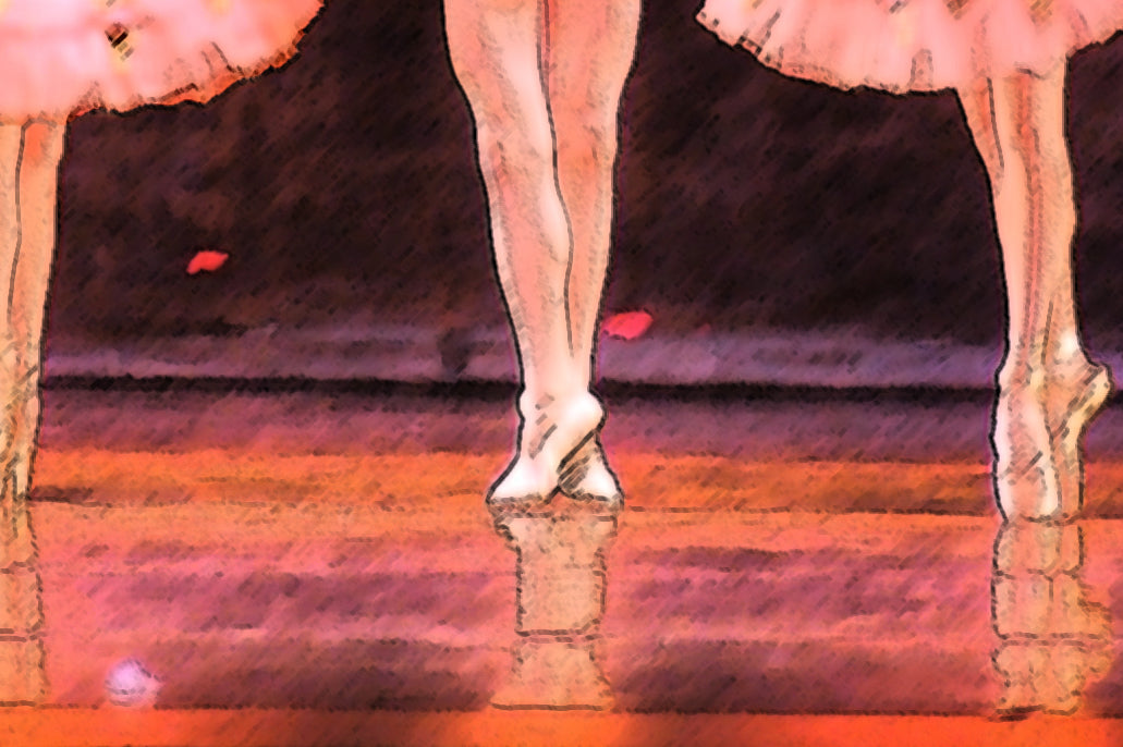 ballet performance detail of legs