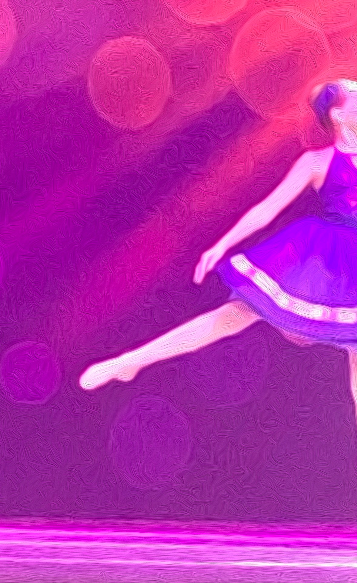 detail of girls performing in pinks and purples