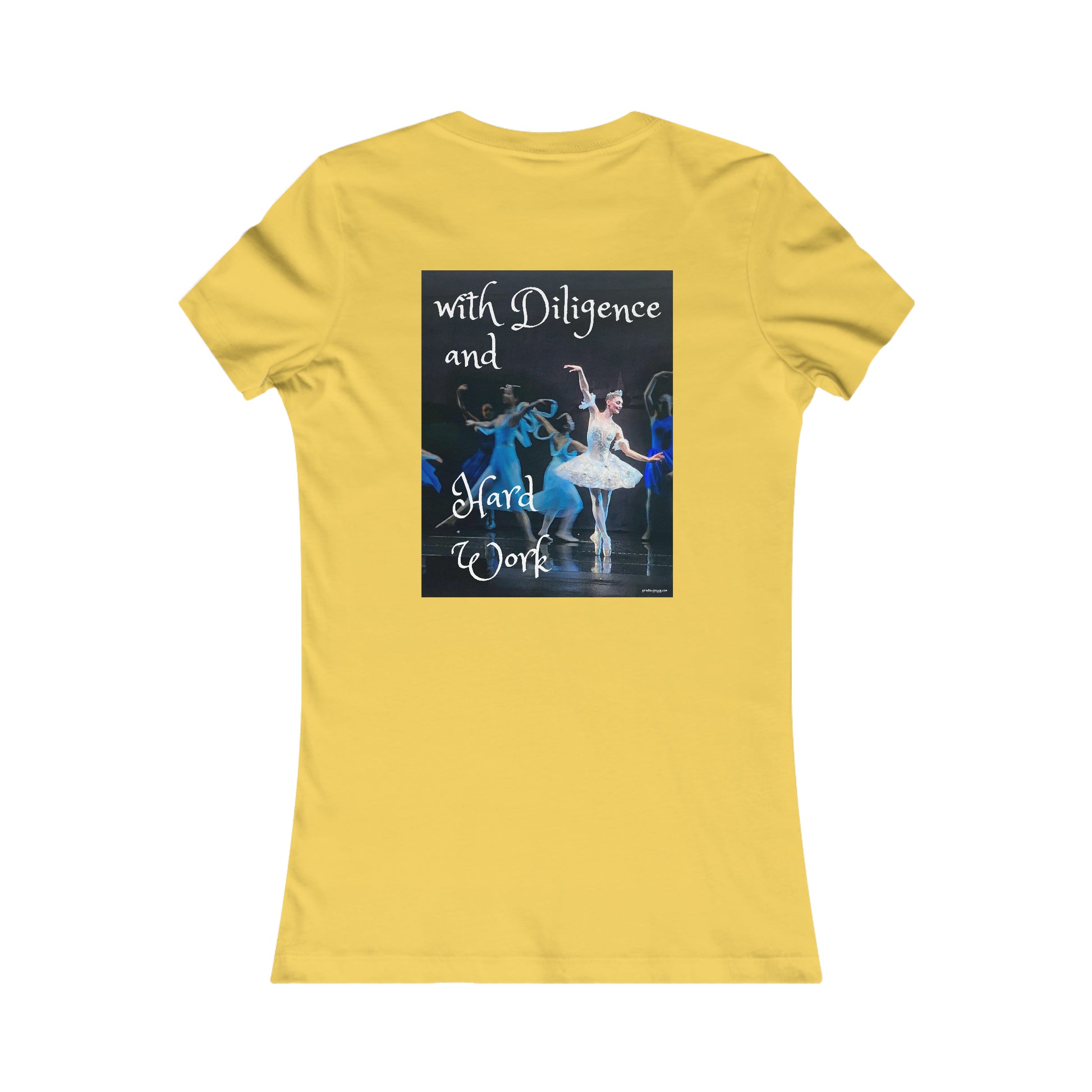 bright yellow version of the back side of the tee shirt