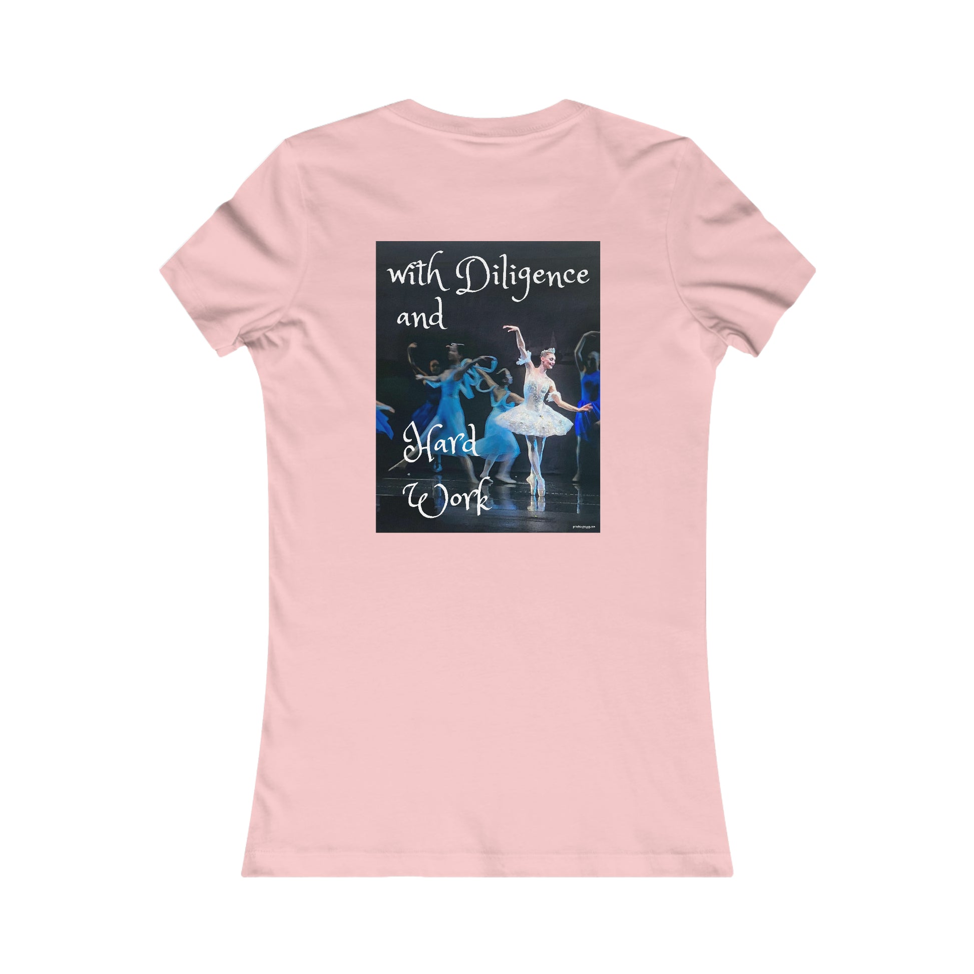 pink version of the back side of the tee shirt