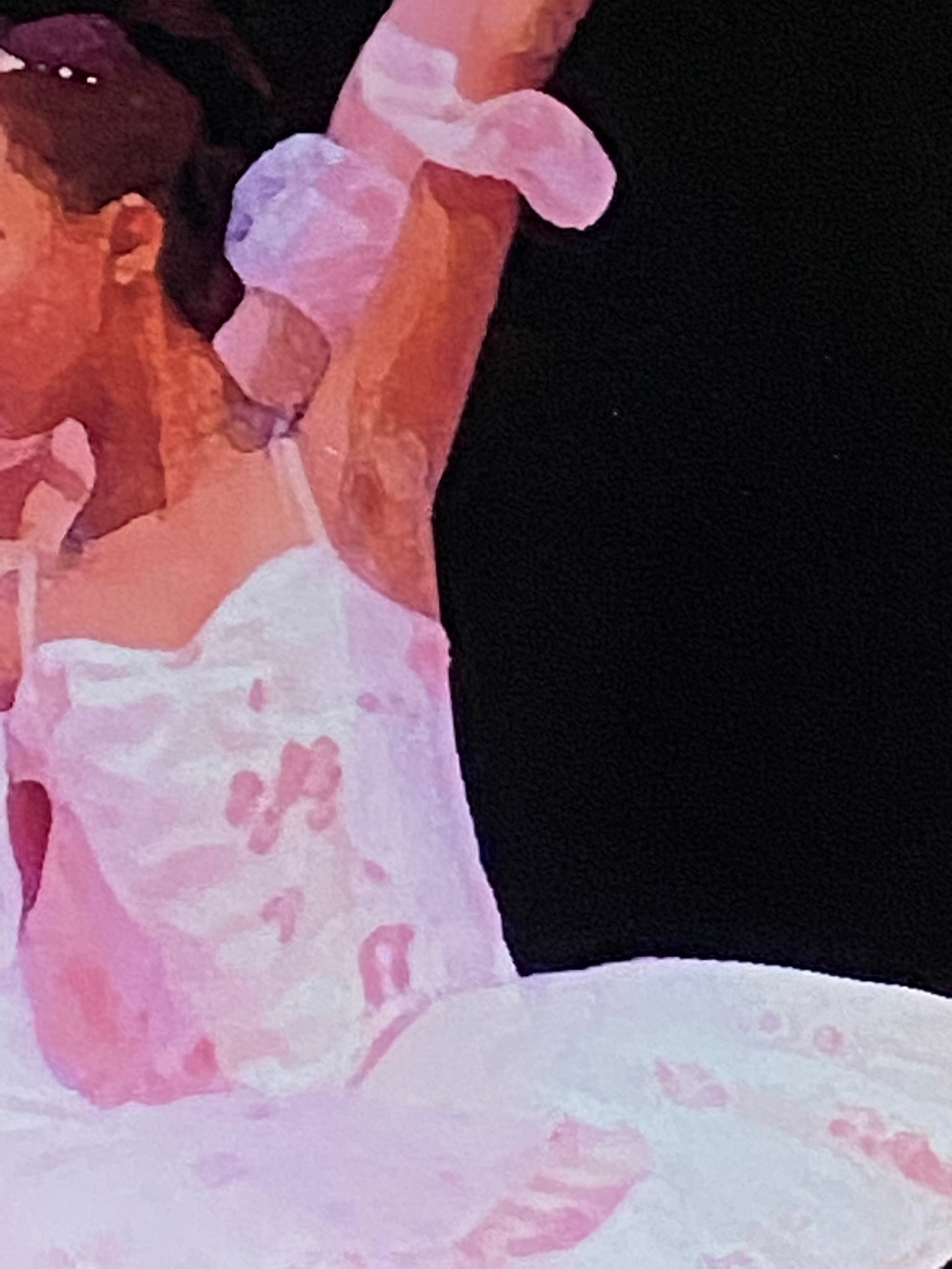 detail section of pink costume