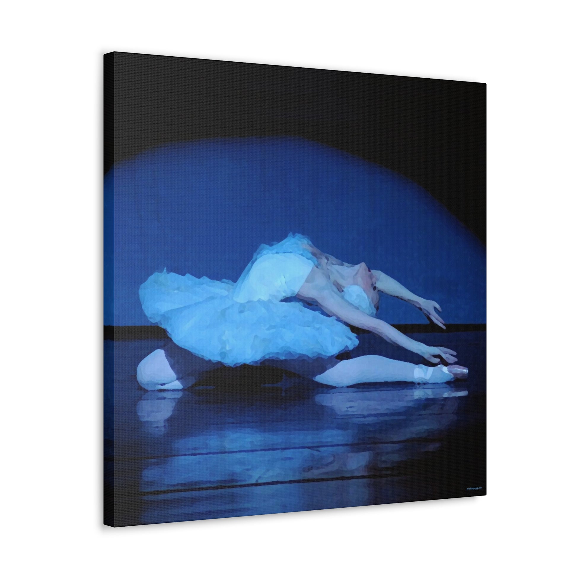 Ballerina performing Dying Swan in white tutu